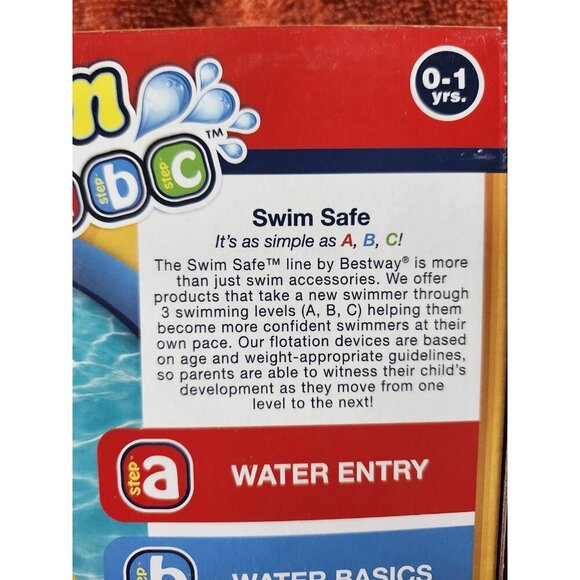 Swim Safe Abc Triple Ring Tube Baby Seat for Pool Swimming Back Support New - Picture 5 of 5